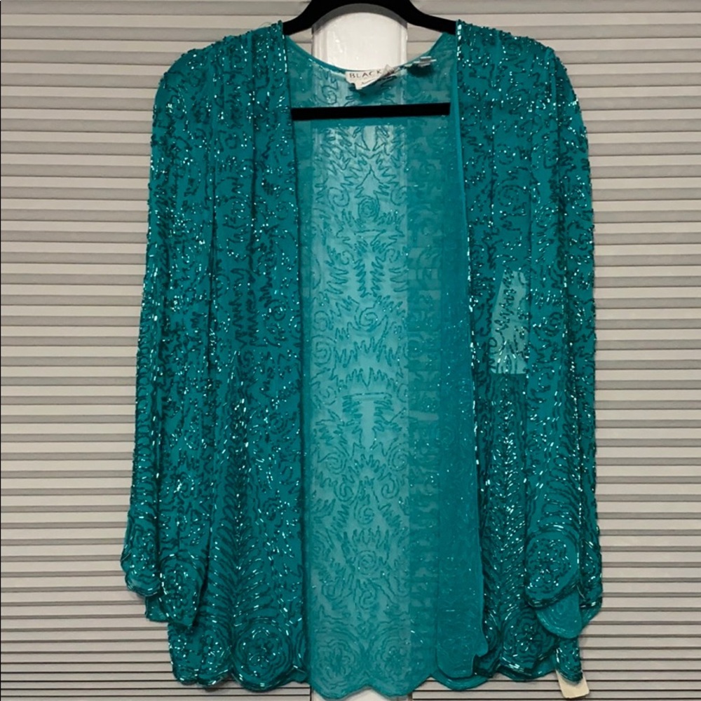 Beaded silk coverup/shawl
